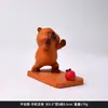 Talla de Madera Imitación Capibara Capibara Lindo Adornos Hechos a Mano Soporte para Teléfono Móvil Coche Escritorio Adornos de Resina Artesanías