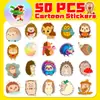 Precio Fijo50 Piezas de Pegatinas de Erizo Grises Importadas Directamente del Extranjero, Pegatinas de Animales Lindos de Dibujos Animados Creativos para Clase de Entrenamiento