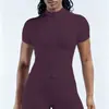 Conjunto de yoga para mujer transfronterizo, alta elasticidad, secado rápido, ajuste ceñido, ropa deportiva para fitness, conjunto de dos piezas de manga corta y shorts