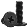 En Stock Tornillos de Acero Inoxidable 304 Chapado en Zinc Negro Cabeza Plana M1-M3 cm Ranura de Cruz Phillips Tornillos de Cabeza Plana Grande Cabeza Delgada