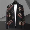 Suéter para hombre nuevo cárdigan moda otoño moderno Tigre combinable cuello en V prenda exterior manga larga suéter abrigo para hombre
