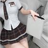 Noche Lencería Sexy Crujiente Sexy Uniforme Jk Falda a Cuadros para Mujer Juego de Roles Pasión Caliente Traje Estilo Universitario 7111