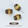 Pulseira de Agarwood com Bolsa de Contas Acessórios de Ouro 24K Acessórios de Madeira DIY Contas Espaçadoras para Pulseira Pingente Contas Individuais Contas Soltas
