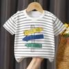 Camiseta de Manga Corta para Niños Tipo Algodón Puro Nuevo Estilo de Verano Ropa de Algodón para Niños y Niñas Estilo Coreano 2026 Ropa para Niños