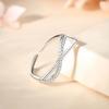 Anillo Abierto de Plata de Ley S925 con Orejas de Gato para Mujer, Estilo Europeo y Americano, Incrustado de Diamantes, Diseño de Nicho, Lujo Ligero, Versátil, Anillo Ajustable