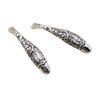 Joyería de plata S925, accesorios de plata tailandesa al por mayor, pulsera de pez con patrón retro de estilo étnico hecha a mano