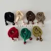 Bufanda Triangular de Bola de Carbón Pequeña Linda Otoño e Invierno Cálida Bufanda de Punto de Color Sólido para Niños y Niñas Calentador de Cuello a Prueba de Viento para Bebé Invierno