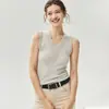 Camisola de tricô de cashmere com decote em V e renda ondulada, versátil, elegante, justa ao corpo, cor sólida, design simples, perfeita como camada base