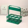 Cesta de Armazenamento Portátil Dobrável de Plástico para 6 Garrafas de Cerveja ou Bebidas para Acampamento ao Ar Livre e Piquenique