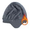 Gorro de Inverno Baotou Masculino e Feminino Proteção Auricular Forrado Lã Gorro à Prova de Vento para Montaria Exterior Quente Elástico Gorro de Tricô para Esqui
