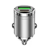 Carregador de Carro Super Rápido com Aba Mini Metalico para Carros Apple e Huawei e Celulares com Alta Potência