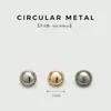 Botões de metal simples em formato de cogumelo com bordas finas, botões redondos foscos de haste alta, versáteis para camisas, cardigãs, blusas e casacos