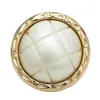 Botones metálicos de perla con malla blanca, botones redondos versátiles para blusas, suéteres, abrigos y vestidos