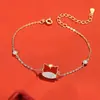 Pulsera Fuma Original para Mujer, Plata Pura, Nuevo Estilo Chino, Pulsera del Año del Zodiaco, Tendencia Nacional, Jade Hetian, Joyería del Año Nuevo del Caballo