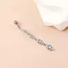 Promoção Quente da Amazon Joias para Body Piercing Anel de Umbigo Franja Oval Diamante Prego de Umbigo Moda Fivela de Umbigo Personalizada