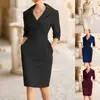 Nuevo Vestido Elegante Europeo y Americano de Amazon para Adelgazar y Ceñir la Cintura