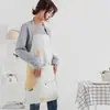 Set de Delantal de Tres Piezas Impermeable y Resistente a las Manchas para el Hogar y la Cocina, Rayado, Limpiable, Estampado de Dibujos Animados para Uso Doméstico, Adecuado para Hombres y Mujeres