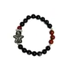 Pulsera de Obsidiana Natural Otoño e Invierno Combinada con Pulsera de Hombre de Jengibre Obsidiana Plateada Bestia Tragadora de Oro Hecha a Medida Ágata Roja del Sur Regalo de Navidad