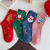 Nuevos calcetines de Navidad otoño e invierno muñeco de nieve Papá Noel calcetines de dibujos animados creativos calcetines de Año Nuevo de Navidad europeos y americanos venta al por mayor