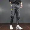 2023 nuevos jeans para hombre pantalones juveniles tendencia coreana pierna ancha pantalones casuales una generación de pelo