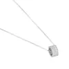 Collar Circular Rectangular de Diamante Cintura Pequeña Cadena para Mujer Cadena Rectangular para Clavícula Moda Lujo Ligero Combinable