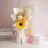 Regalos para el Día del Maestro Ramo Pequeño de Girasol Hecho a Mano Portátil con Luz Flores de Rosa de Jabón al por Mayor para Regalos a Clientes