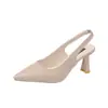 Nueva Colección Primavera/Verano 2026: Tacones Altos de Punta para Mujer, Sandalias de Tacón de Aguja, Mocasines Bajos Abiertos por Detrás y de Punta Redonda