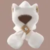 2026 Nuevo Modelo Sombrero de Peluche de Oso a Prueba de Frío y Cálido, Bufanda y Guantes Todo en Uno para Mujer, Sombrero Grueso de Invierno para Ciclismo con Protección para las Orejas