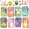 8 Huevos de Pascua Conejo Pollito Regalo Fiesta Pegatina Decorativa Cuenta Manual Rompecabezas Infantil DIY Mapa Hecho a Mano