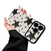 La Nueva Estrella de Cinco Puntas Pintada a Mano es Adecuada para la Funda del Teléfono Móvil Apple 17Promaxs Iphone15/14Pro Textura Simple de Cuero