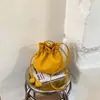 Bolso con Cordón de Color Caramelo de Moda para Mujer 2026 Primavera Nueva Moda Bolso de Hombro Simple Color Sólido Bolso Cruzado de Alto Valor
