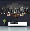 5 pares de Pintura em Tela Paisagem Arquitetura da Cidade de Nova York Imagens Cena Noturna da Cidade Pôster Núcleo de Pintura para Decoração de Casa