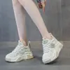 6616 Zapatos de Papá que Aumentan la Altura Interna para Mujer, 2026 Primavera/Verano Nuevos Versátiles Estilo Coreano Zapatos de Papá de Suela Gruesa, Casual para Estudiantes