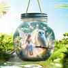 Adorno Colgante de Acrílico Atrapasol de Búho Blanco Mariposa Transfronterizo Botella de Elfo Colorido para Porche Ventana