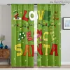 Cortinas de Grinch Navideño Decoración Festiva Cortinas Romanas Cortas Sin Taladro Cortinas Impresas Digitalmente