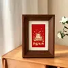 2027 Año de la Oveja Marco de Fotos Hueco Adorno Decorativo para Entrada para Atracción de Riqueza, Decoración de Escritorio, Recuerdo Corporativo, Regalo Cultural y Creativo, Venta al por Mayor de Marcos para Fotos