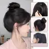 Peluca para Mujer con Cabello Realista, Corona Alta de Piel de Toronja, Moño Perezoso Invisible, Aumento de Volumen del Cabello, Almohadilla de Cabello de Silicona de Seda de Alta Temperatura