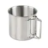 Copo Dobrável de Aço Inoxidável 304 para Exterior Portátil Camping Copo de Boca Copo de Café de Viagem Copo de Água Copo de Cerveja Grande Copo de Chá