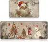 Alfombra de Piso de Cocina Navideña Amazon Papá Noel Felpudo para Puerta de Entrada Muñeco de Nieve Decoración Festiva Alfombra Daifa