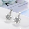Pendientes de moda con copos de nieve y diamantes para mujer, estilo japonés y coreano, joyería con forma de flor dulce, pendientes al por mayor, estilo coreano, estilo coreano/