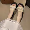 Pantuflas de Verano para Mujer para Uso en Exteriores 2025 Nuevas Sandalias Planas de Playa de Verano para Salir Sandalias Transpirables Estilo Francés
