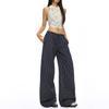 Pantalones Casuales de Cuadros Naranja Infantil Estilo Coreano Dulce para Mujer, Holgados, Ceñidos y con Caída, de Longitud Completa, Modernos y Versátiles