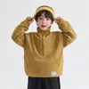 Casa de Hai Ma Ropa Infantil Nuevo Estilo Moda para Niños Ropa de Invierno Sudadera Invierno Adolescente Niño Cremallera Media Parte Superior de Forro Polar