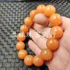 Pulsera de Hilo con Piedras Redondas de Jade Naranja 16 mm Pulsera de Hilo con Piedras Redondas de Jade Calcita Mismo Estilo para Hombres y Mujeres Fabricante Pulsera Venta al por Mayor