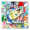 50 adesivos de grafite de desenho animado do oceano para laptop, mala, carro, AliExpress, adesivos de decoração de comércio exterior