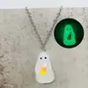Aretes de Halloween Fantasma Luminoso 3D Calabaza Dulce de Maíz Colgante Collar Joyería de Halloween