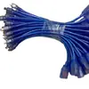 Cable de Datos USB Hembra a Mini USB 5P Tipo T Blindado de Cobre Azul Transparente para Audio de Coche de 0.3m