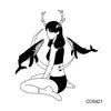 Pegatinas de Tatuaje Minimalistas Personalizadas en Blanco y Negro, Pegatinas de Tatuaje Temporales, Pegatinas de Tatuaje Impermeables de Estilo Fresco en Stock para Halloween