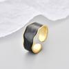 Anillo Irregular con Esmalte de Goteo Best-Seller de Amazon Anillo Minimalista Creativo Estilo Europeo y Americano Modelo Nuevo 2024