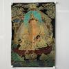 Lote de Bordado de Buda de Xizang Figura Buda de Siete Estrellas Pintura Núcleo Thangka Antiguo Nostálgico Moderno Nuevo Estilo Chino Decoraciones de Entrada Sala de Estar